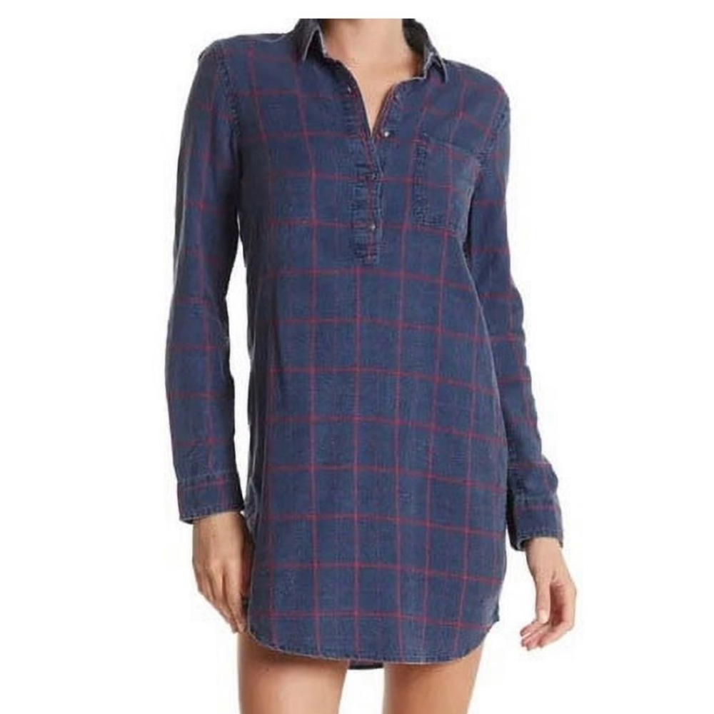 Faherty button down dress plaid